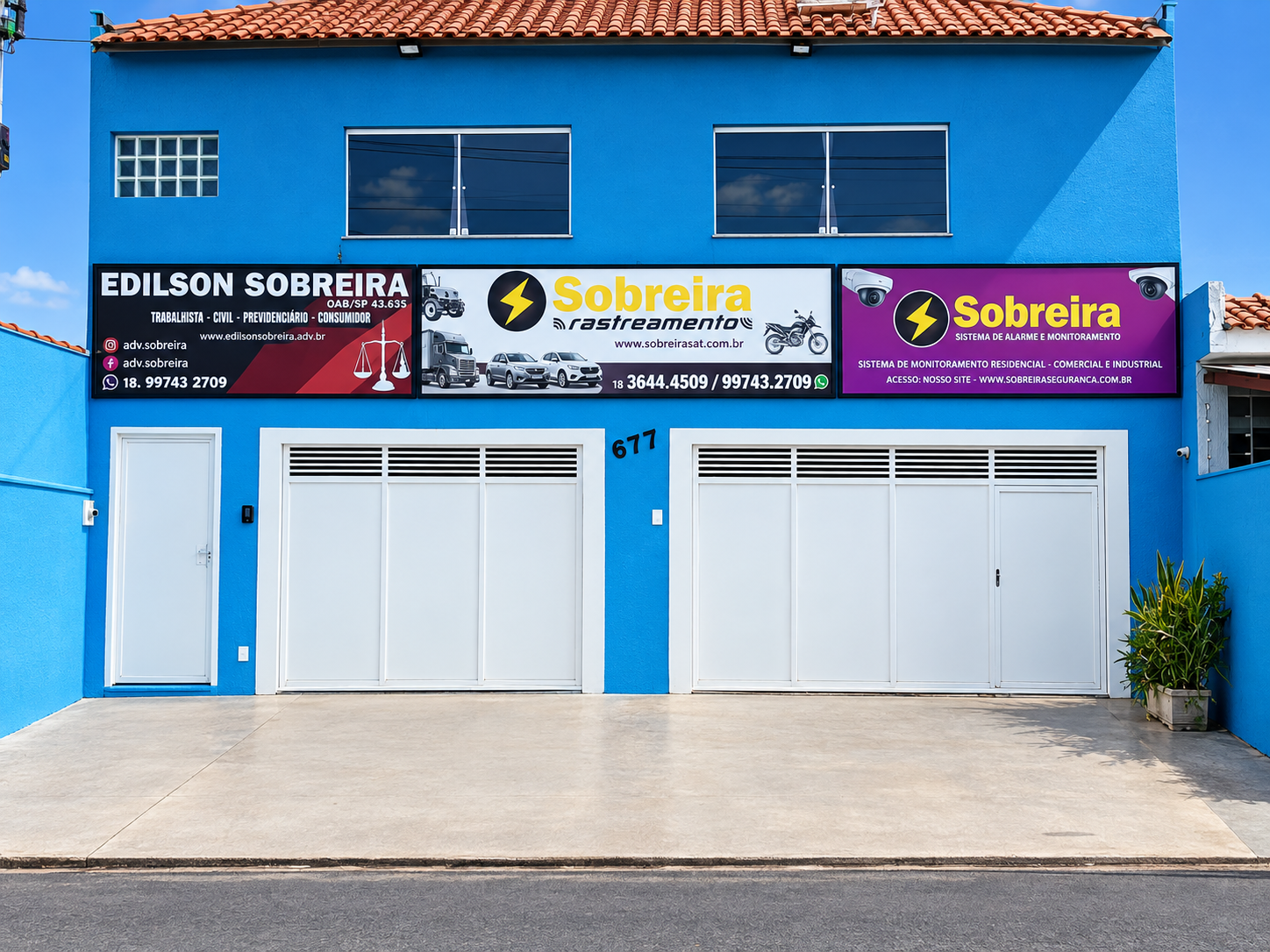 Fachada da sede da Sobreira em Birigui, São Paulo